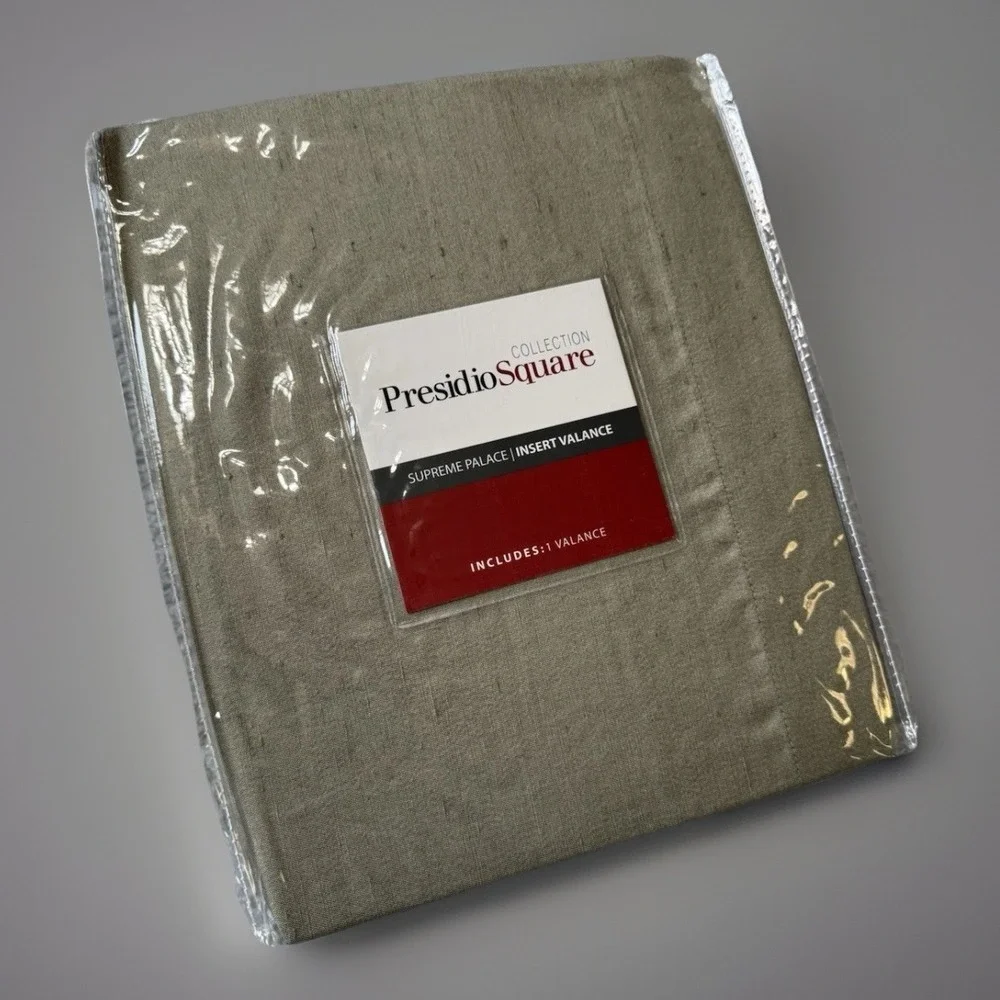NWT - Window Valance‎ Presidio Square Supreme Palace in Sage Silver - 6 Pack